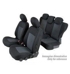 Set coprisedili Superior - Nero/Grigio - compatibile per Citroen Nemo Van (12/08>03/14)  - Fiat Fiorino (11/07>)  - Peugeot Bipp