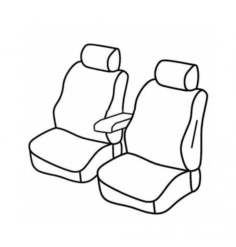 Set coprisedili Superior - Nocciola - compatibile per Fiat Doblò Cargo (11/00>12/09) Dal 2007