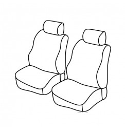 Set coprisedili Superior - Nocciola - compatibile per Ford Transit Custom (10/12>12/17)