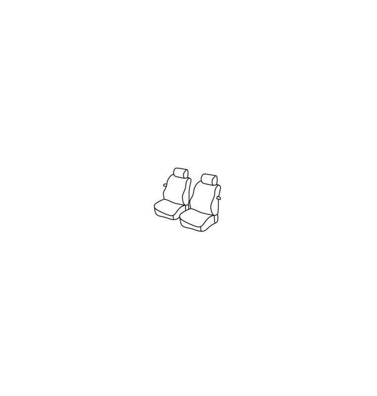 Set coprisedili Superior - Nero/Rosso - compatibile per Volkswagen Caddy (11/95>12/03)