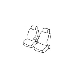 Set coprisedili Superior - Nero/Rosso - compatibile per Volkswagen Caddy (03/04>12/20) Dal 09/2010