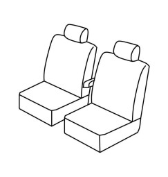 Set coprisedili Superior - Grigio/Nero - compatibile per Volkswagen Crafter (01/17>)