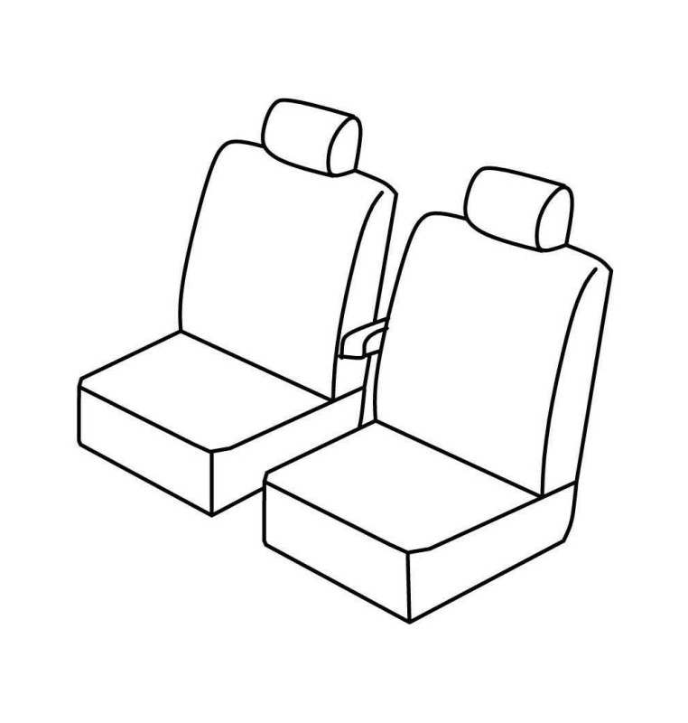Set coprisedili Superior - Grigio/Nero - compatibile per Volkswagen Crafter (01/17>)