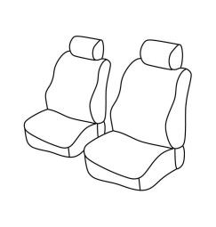 Set coprisedili Superior - Nero/Grigio - compatibile per Volkswagen Caddy (03/04>08/15)