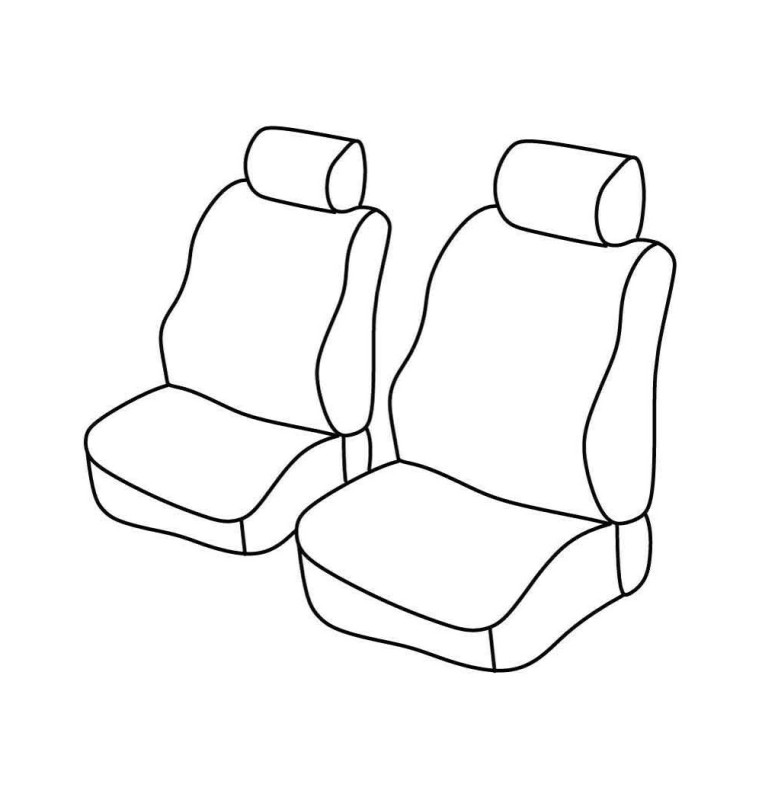 Set coprisedili Superior - Nero/Grigio - compatibile per Volkswagen Caddy (03/04>08/15)