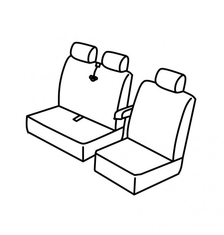 Set coprisedili Superior - Nocciola - compatibile per Citroen Jumper (05/14>)  - Fiat Ducato (05/14>)  - Peugeot Boxer (05/14>)