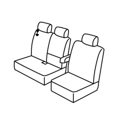 Set coprisedili Superior - Nocciola - compatibile per Fiat Doblò Cargo (01/15>07/22)  - Opel Combo (04/12>08/18)