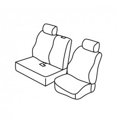 Set coprisedili Superior - Grigio/Nero - compatibile per Hyundai H1 (02/08>)