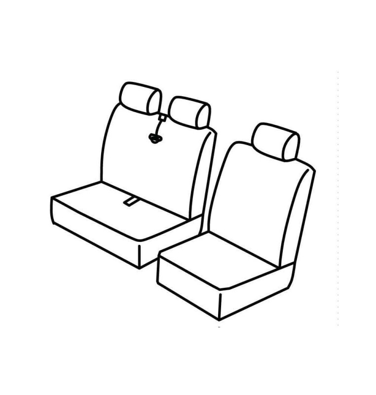 Set coprisedili Superior - Nocciola - compatibile per Opel Vivaro (08/01>12/13)