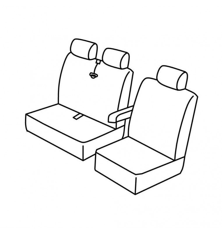 Set coprisedili Superior - Nocciola - compatibile per Renault Master (07/97>01/10) Dal 2002