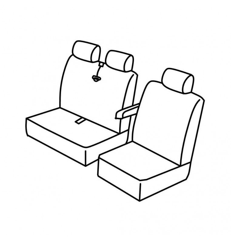 Set coprisedili Superior - Nocciola - compatibile per Renault Trafic (08/06>05/14) dal 2011