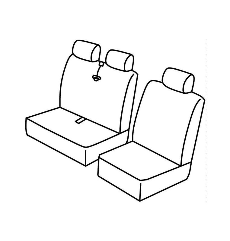 Set coprisedili Superior - Nocciola - compatibile per Iveco Daily (05/99>04/06)