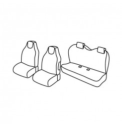 Set coprisedili Superior - Beige - compatibile per Citroen C1 3p (05/05>02/12)  - Citroen C1 5p (05/05>02/12)  - Peugeot 107 3p 