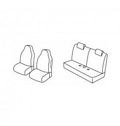 Set coprisedili Superior - Nocciola - compatibile per Citroen C1 5p (06/14>12/21)  - Citroen C1 Airscape 5p (06/14>05/18)