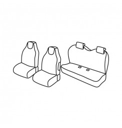 Set coprisedili Superior - Nocciola - compatibile per Citroen C1 3p (03/12>05/14)  - Citroen C1 5p (03/12>05/14)  - Peugeot 107 