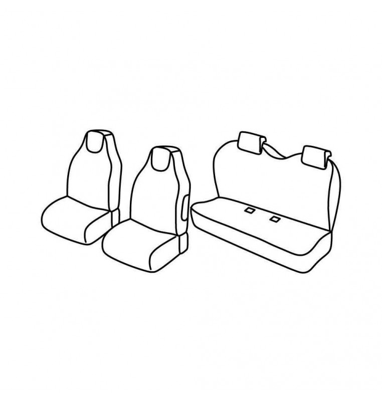 Set coprisedili Superior - Beige - compatibile per Citroen C1 3p (03/12>05/14)  - Citroen C1 5p (03/12>05/14)  - Peugeot 107 3p 