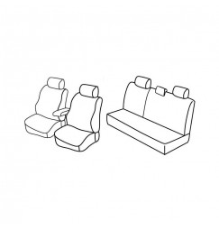 Set coprisedili Superior - Grigio/Nero - compatibile per Dacia Duster (05/10>05/12)