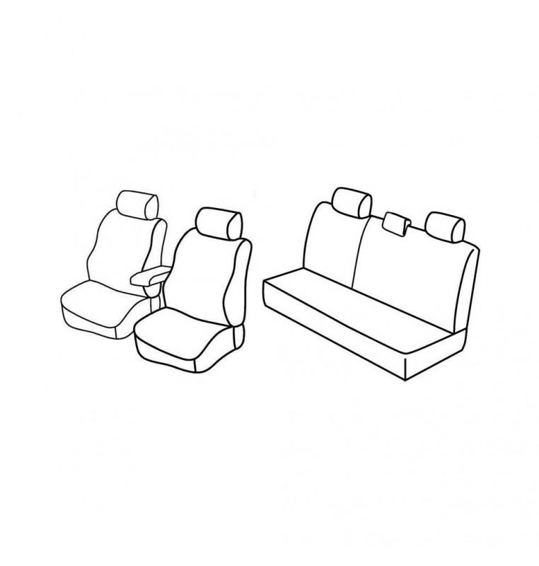 Set coprisedili Superior - Nocciola - compatibile per Dacia Duster (06/12>11/16)