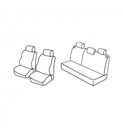 Set coprisedili Superior - Nocciola - compatibile per Dacia Sandero (01/13>01/21)  - Dacia Sandero Stepway (01/13>01/21)