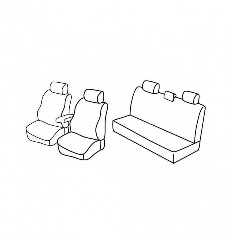 Set coprisedili Superior - Beige - compatibile per Dacia Duster (12/16>01/18)