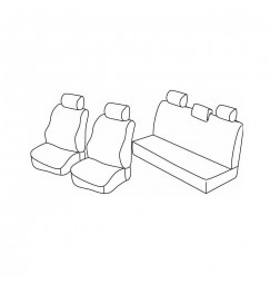 Set coprisedili Superior - Beige - compatibile per Dacia Sandero (09/08>12/12)  - Dacia Sandero Stepway (07/09>12/12)