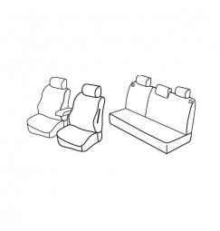 Set coprisedili Superior - Nocciola - compatibile per Dacia Sandero (01/13>01/21)  - Dacia Sandero Stepway (01/13>01/21)