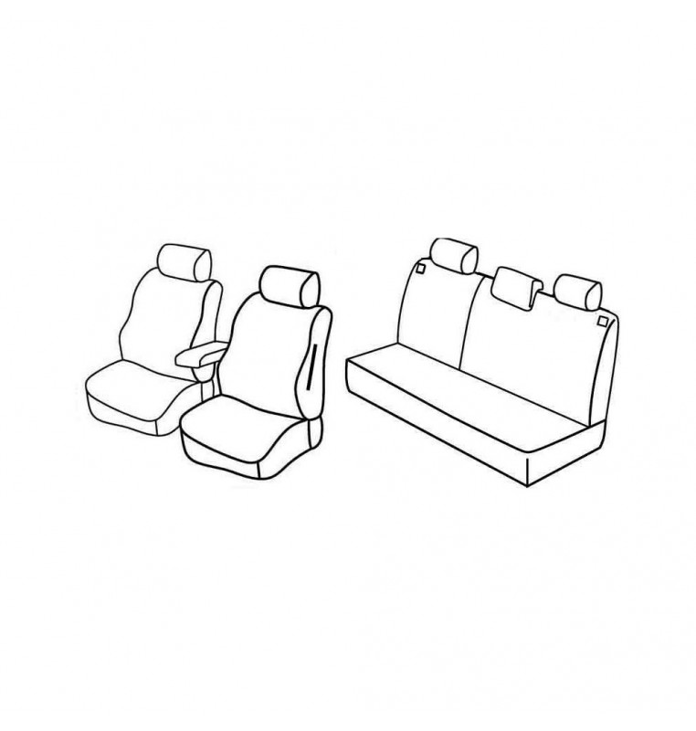 Set coprisedili Superior - Beige - compatibile per Dacia Sandero (01/13>01/21)  - Dacia Sandero Stepway (01/13>01/21)