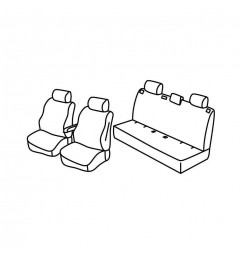 Set coprisedili Superior - Beige - compatibile per Dacia Sandero Stepway (02/21>)