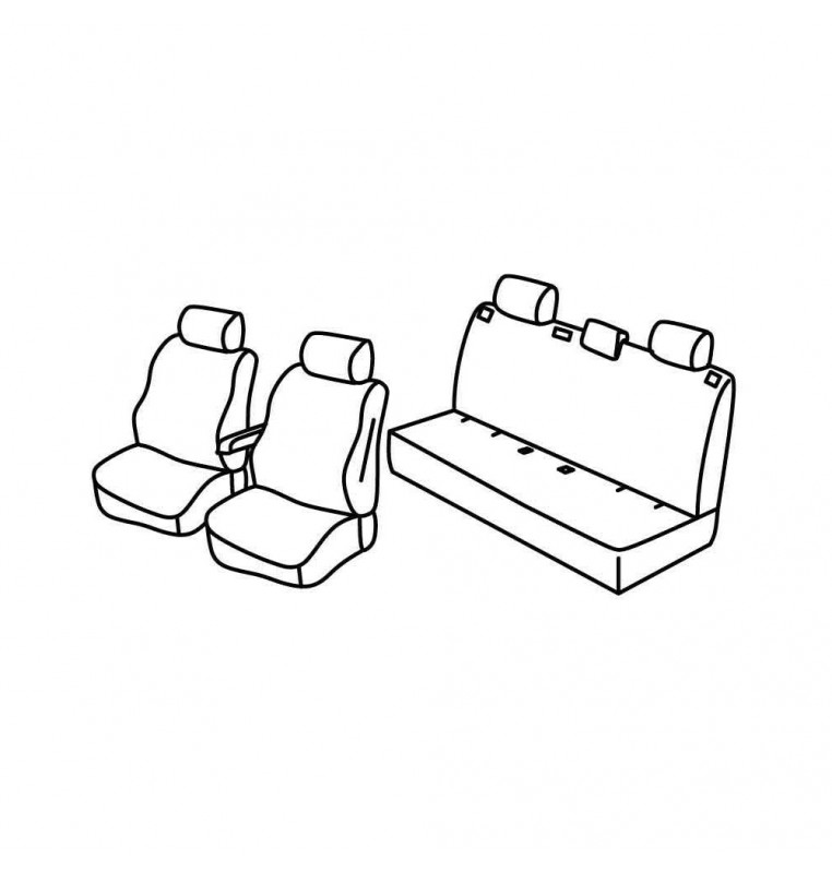 Set coprisedili Superior - Beige - compatibile per Dacia Sandero Stepway (02/21>)