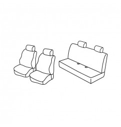 Set coprisedili Superior - Grigio/Nero - compatibile per Fiat Panda (09/03>01/12)  - Fiat Panda Classic (02/12>12/12)