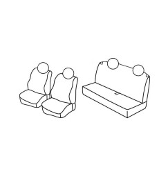 Set coprisedili Superior - Grigio/Nero - compatibile per Fiat Panda (02/12>)