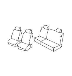 Set coprisedili Superior - Beige - compatibile per Fiat Punto 5p (01/93>08/99)