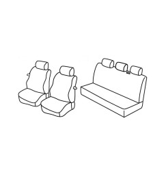 Set coprisedili Superior - Beige - compatibile per Fiat Punto 3p (09/99>04/03) fino al 2001