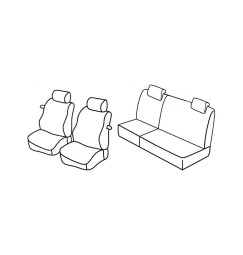 Set coprisedili Superior - Beige - compatibile per Fiat Punto 3p (09/99>08/09) dal 2001