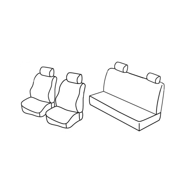 Set coprisedili Superior - Beige - compatibile per Fiat Punto 5p (09/99>08/09) dal 2001