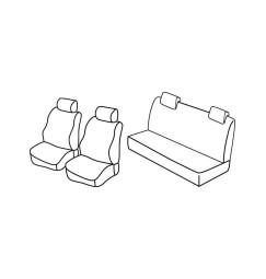 Set coprisedili Superior - Beige - compatibile per Fiat Punto 5p (09/99>08/09) dal 2001