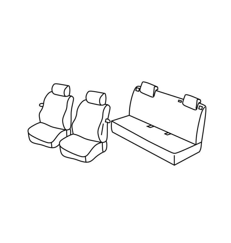 Set coprisedili Superior - Nocciola - compatibile per Fiat Grande Punto 3p (09/05>04/12)  - Fiat Punto 3p (01/12>08/18)  - Fiat 