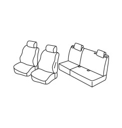 Set coprisedili Superior - Nocciola - compatibile per Fiat Grande Punto 5p (09/05>04/12)  - Fiat Punto 5p (01/12>04/19)  - Fiat 