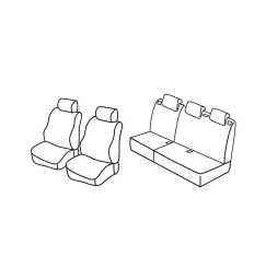 Set coprisedili Superior - Nocciola - compatibile per Fiat Punto 5p (01/12>04/19)