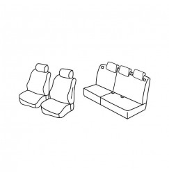 Set coprisedili Superior - Nocciola - compatibile per Fiat Grande Punto 5p (09/05>04/12)  - Fiat Punto 5p (01/12>04/19)