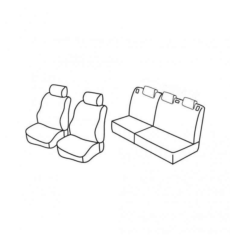 Set coprisedili Superior - Beige - compatibile per Ford Fiesta 5p (05/02>08/08)