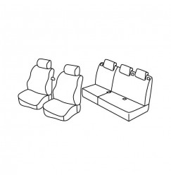 Set coprisedili Superior - Beige - compatibile per Ford Fusion (08/02>11/12)