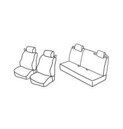 Set coprisedili Superior - Beige - compatibile per Ford Fiesta 3p (09/08>05/17)