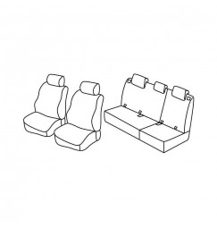 Set coprisedili Superior - Grigio/Nero - compatibile per Kia Picanto (04/04>04/11)