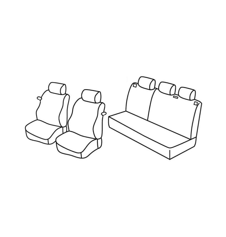 Set coprisedili Superior - Beige - compatibile per Opel Corsa C 3p (10/00>08/06)