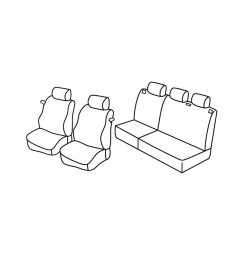 Set coprisedili Superior - Beige - compatibile per Opel Corsa C 3p (10/00>08/06)