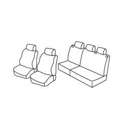 Set coprisedili Superior - Beige - compatibile per Opel Corsa C 5p (10/00>08/06)