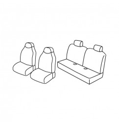 Set coprisedili Superior - Nocciola - compatibile per Citroen C1 3p (05/05>02/12)  - Citroen C1 5p (05/05>02/12)  - Peugeot 107 