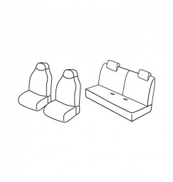 Set coprisedili Superior - Beige - compatibile per Citroen C1 3p (03/12>05/14)  - Citroen C1 5p (03/12>05/14)  - Peugeot 107 3p 