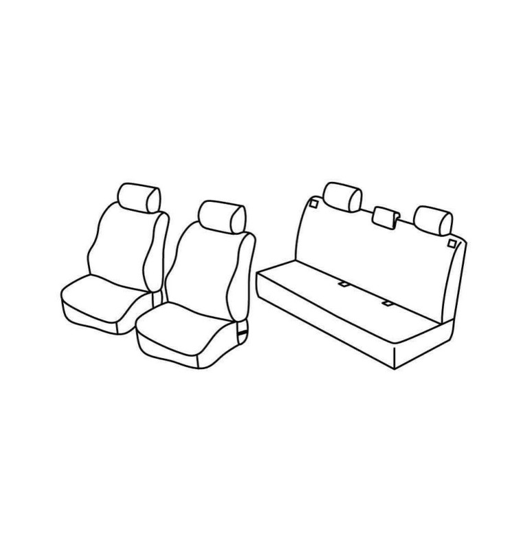 Set coprisedili Superior - Nocciola - compatibile per Renault Clio II 3p (03/98>09/05)